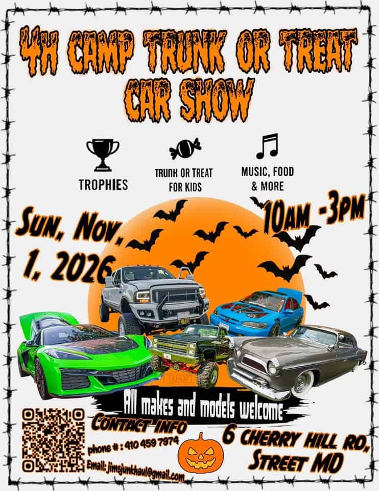 4H Camp Trunk Or Treat Car Show car show in Street, MD