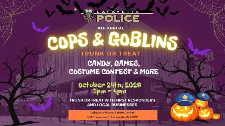 4th Annual Cops & Goblins Trunk or Treat car show in Lafayette, IN