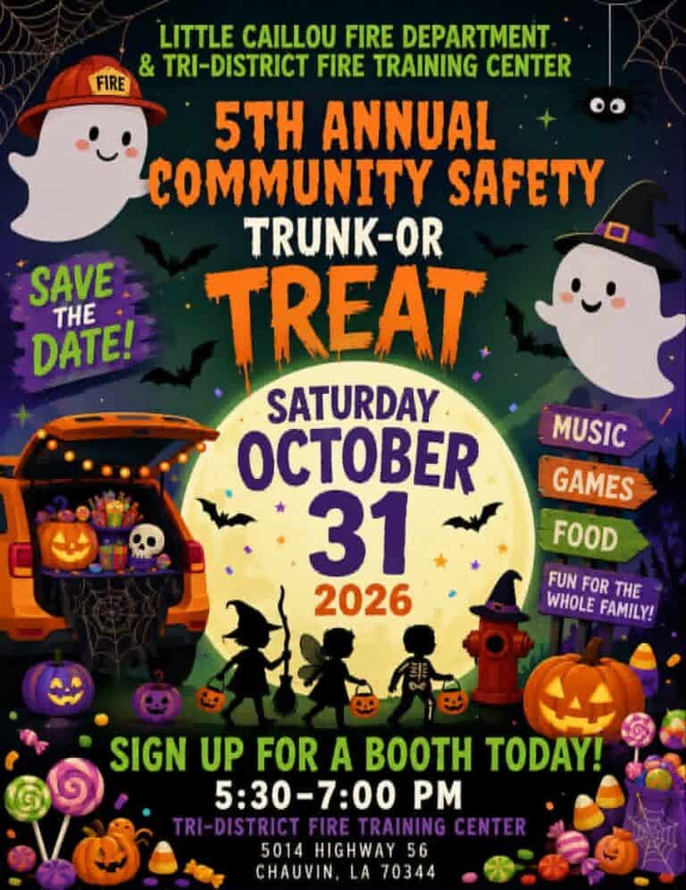 5th Annual Community Safety Trunk-Or-Treat car show in Chauvin, LA