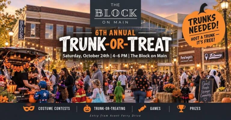 6th Annual Trunk or Treat at The Block car show in Holly Springs, NC