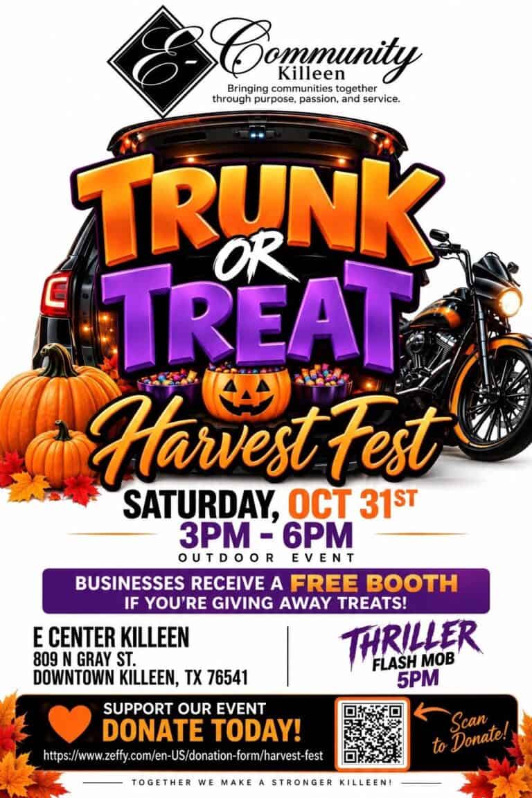 8th Annual Trunk or Treat Harvest Fest car show in Killeen, TX