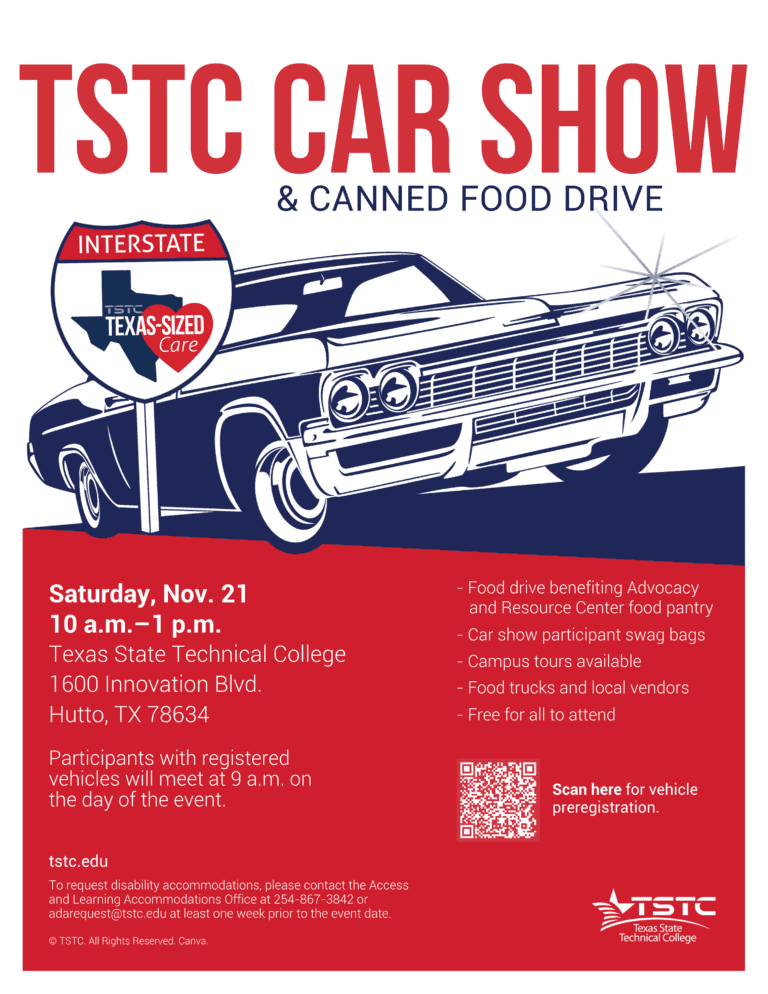 TSTC Car Show & Canned Food Drive car show in Hutto, TX