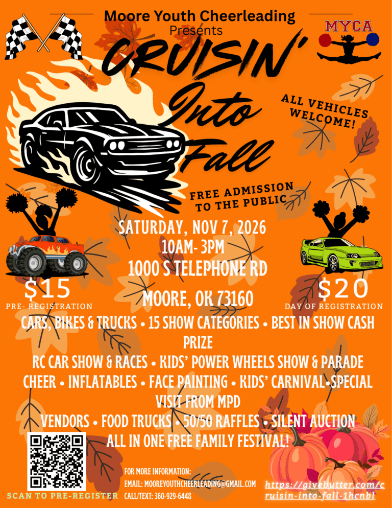 Cruisin’ Into Fall car show in Moore, OK