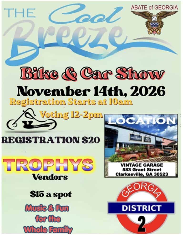 Abate of GA Dist 2, Annual Cool Breeze Bike / Car Show car show in Clarkesville, GA