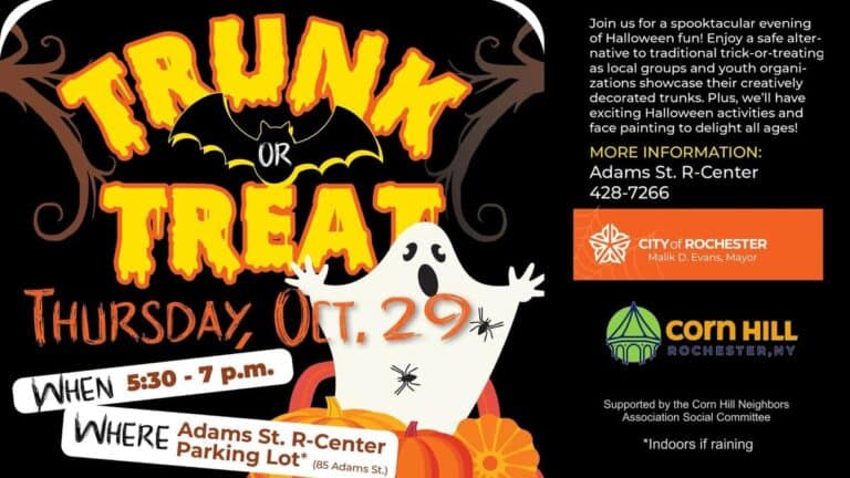Adams Street Trunk or Treat car show in Rochester, NY