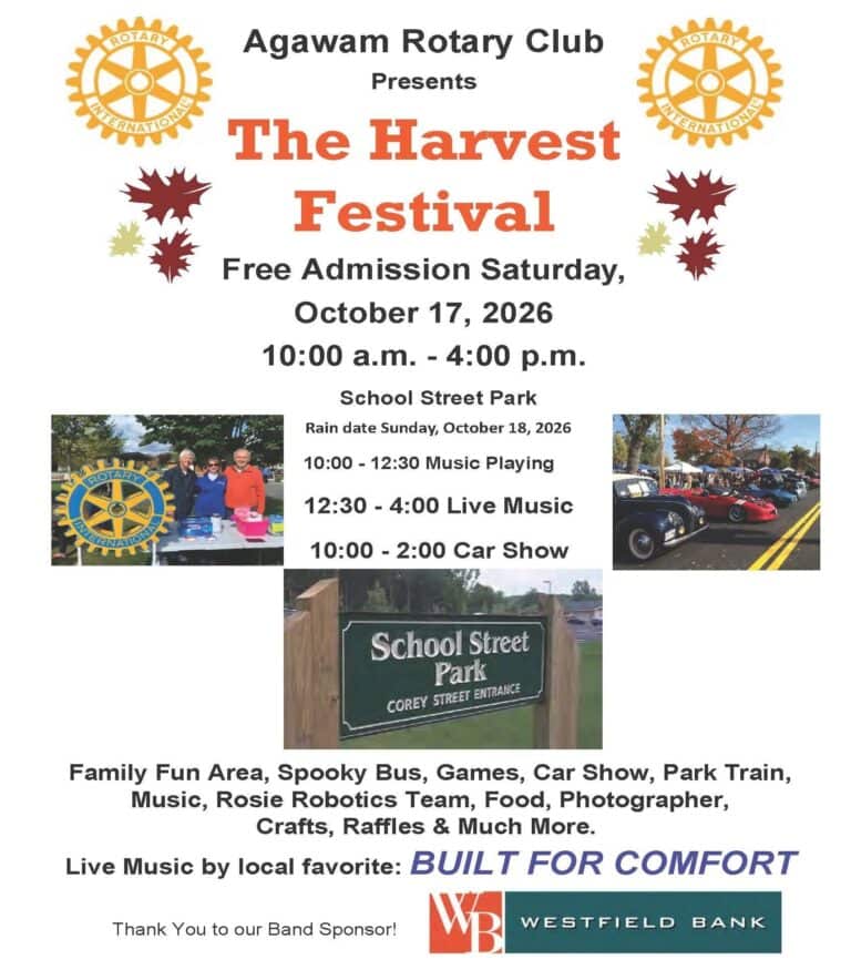 Agawam Rotary Club Harvest Festival car show in Agawam, MA