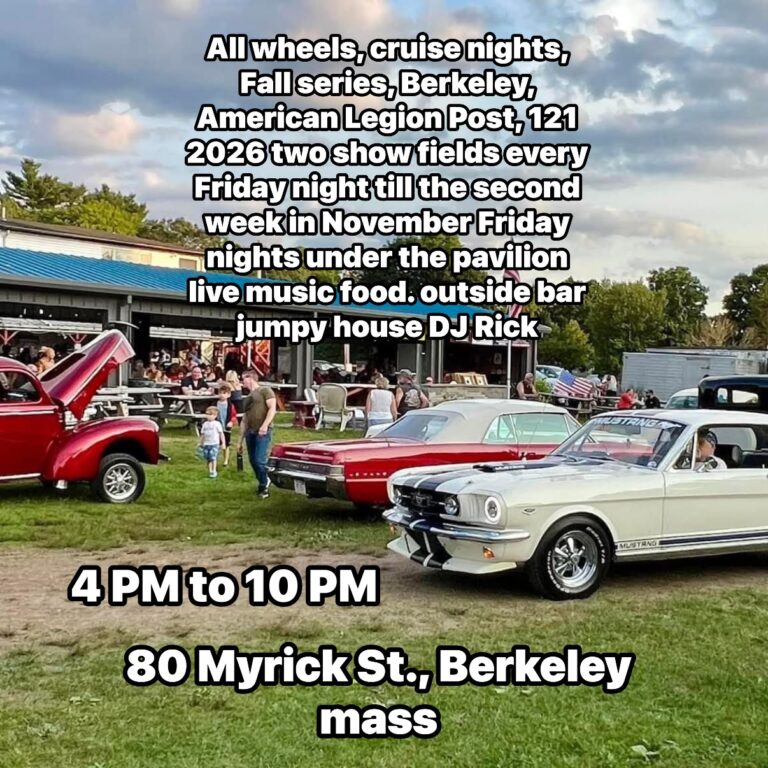 All Wheels Cruise Nights car show in Berkeley, MA
