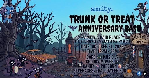 Amity A Hair Place Trunk or Treat Anniversary Bash car show in Las Vegas, NV