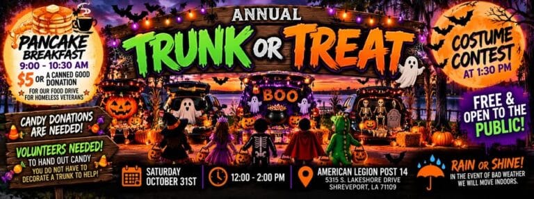 Annual Trunk or Treat at American Legion Post 14 car show in Shreveport, LA