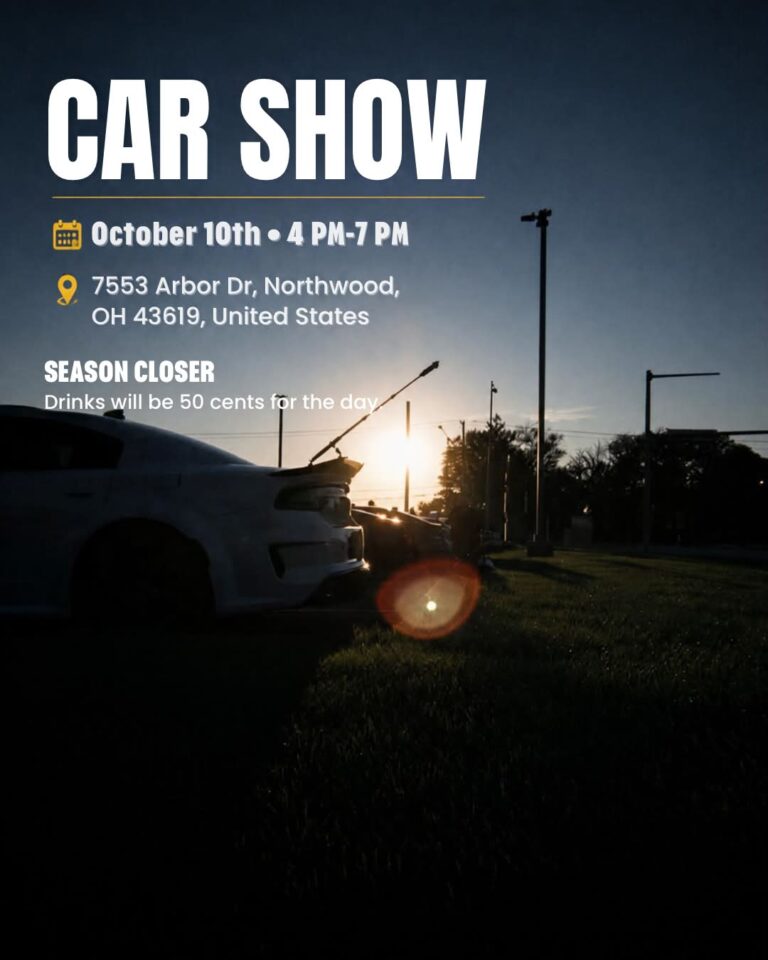 Arby’s Car Show Season Closer car show in Northwood, OH
