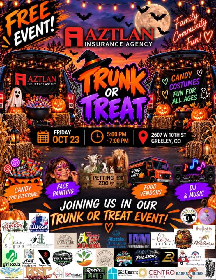 Aztlan Insurance Agency’s Trunk or Treat car show in Greeley, CO