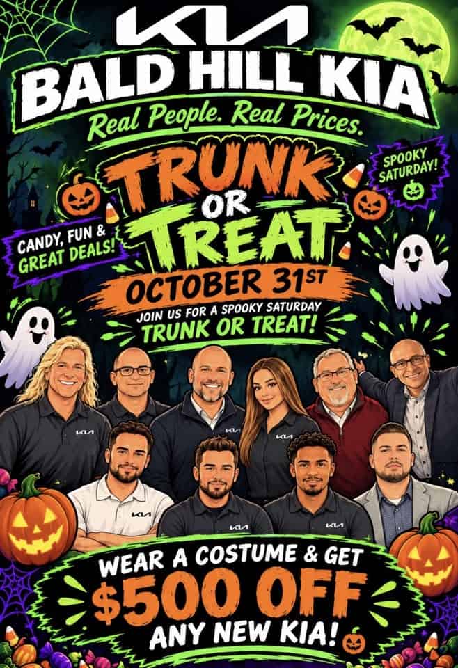 Bald Hill Kia Trunk or Treat car show in Warwick, RI