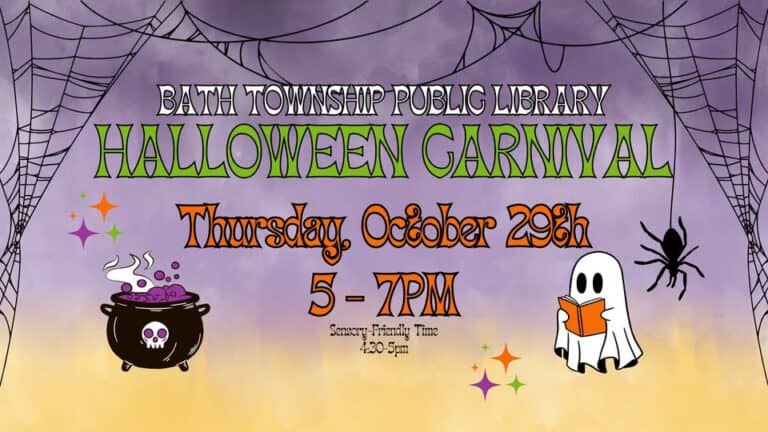 Bath Township Public Library Halloween Carnival car show in Bath, MI