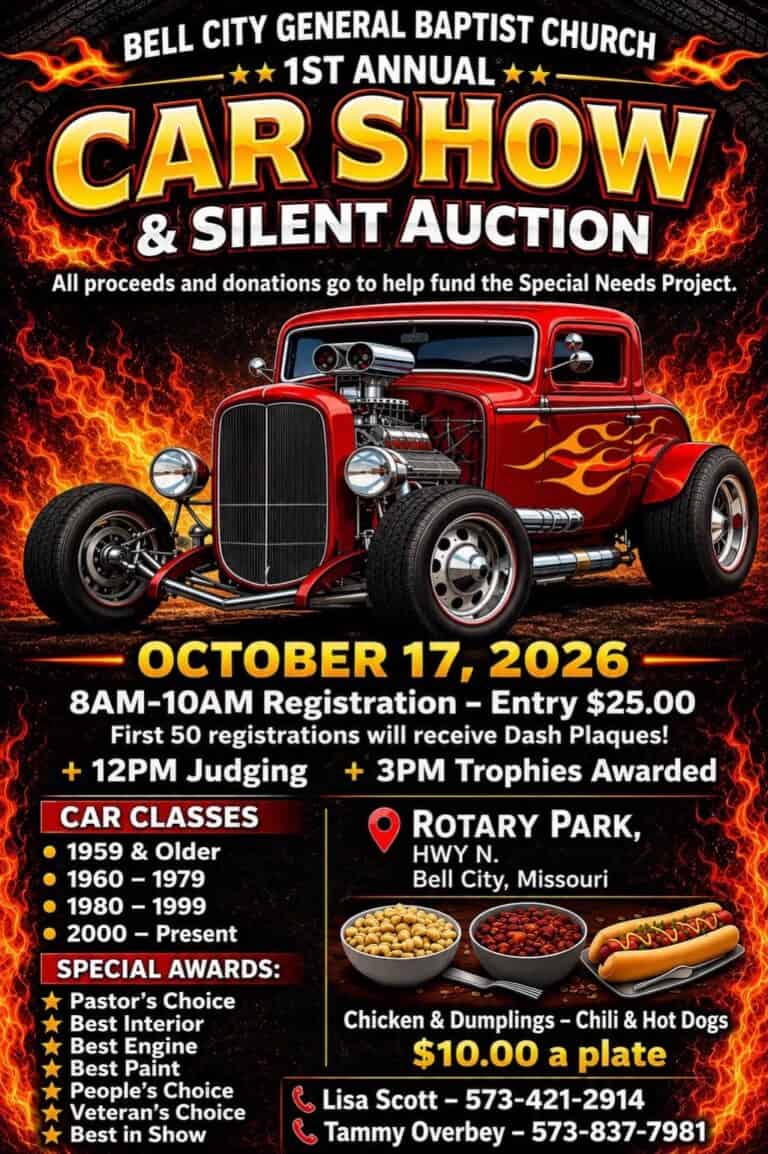 Bell City General Baptist Church 1st Annual Car Show & Silent Auction car show in Bell City, MO