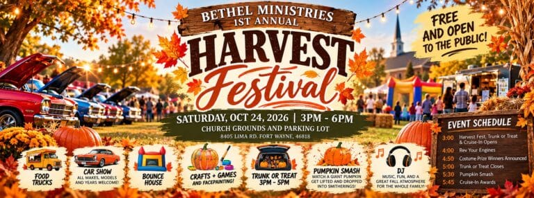 Bethel Ministries 1st Annual Harvest Festival car show in Fort Wayne, IN