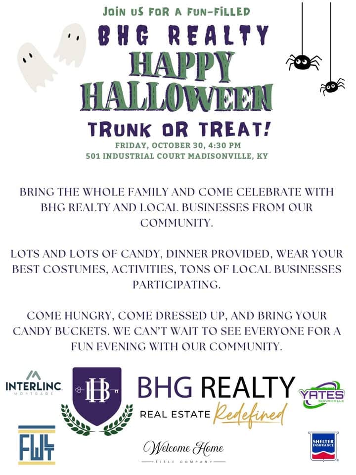 BHG Realty Happy Halloween Trunk or Treat car show in Madisonville, KY