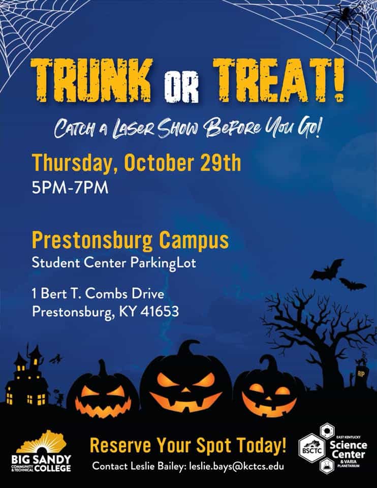 Big Sandy Community & Technical College Trunk or Treat car show in Prestonsburg, KY