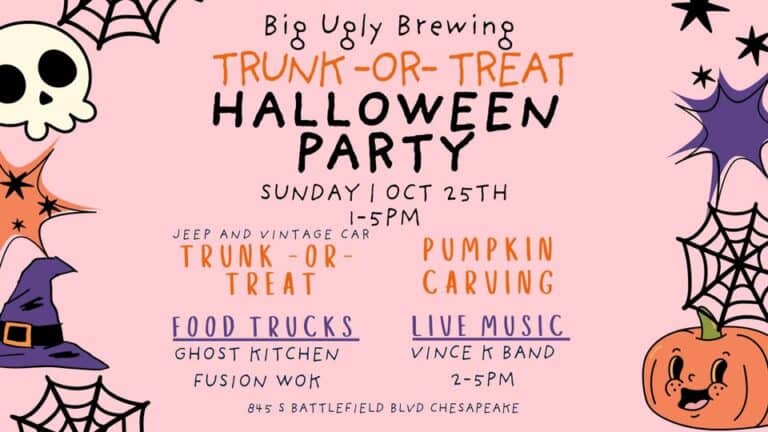 Big Ugly Brewing Trunk-or-Treat Halloween Party car show in Chesapeake, VA