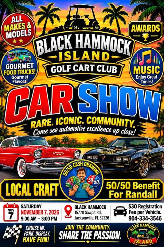 Black Hammock Island Golf Cart Club Car Show car show in Jacksonville, FL