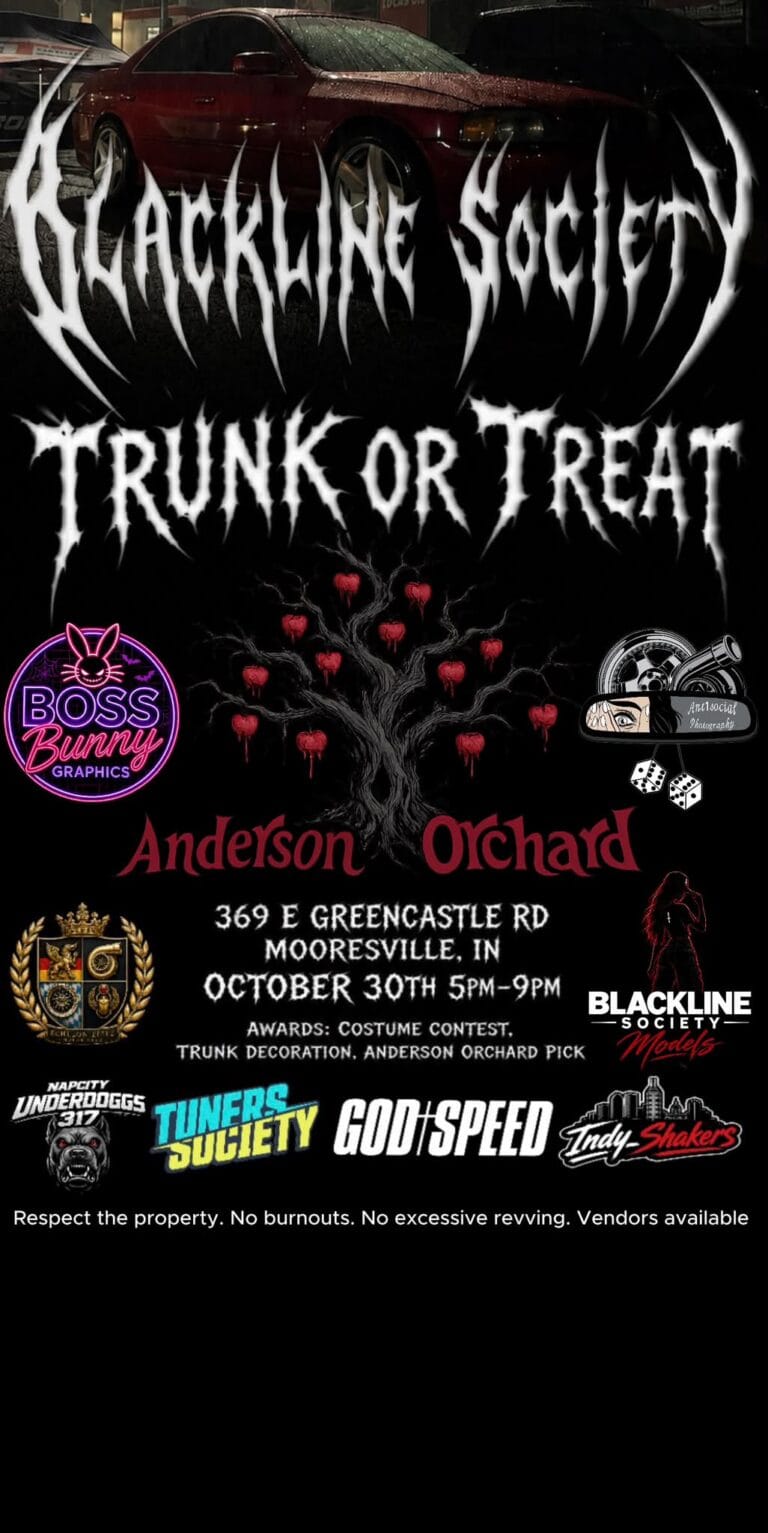 Blackline Society Trunk Or Treat car show in Mooresville, IN