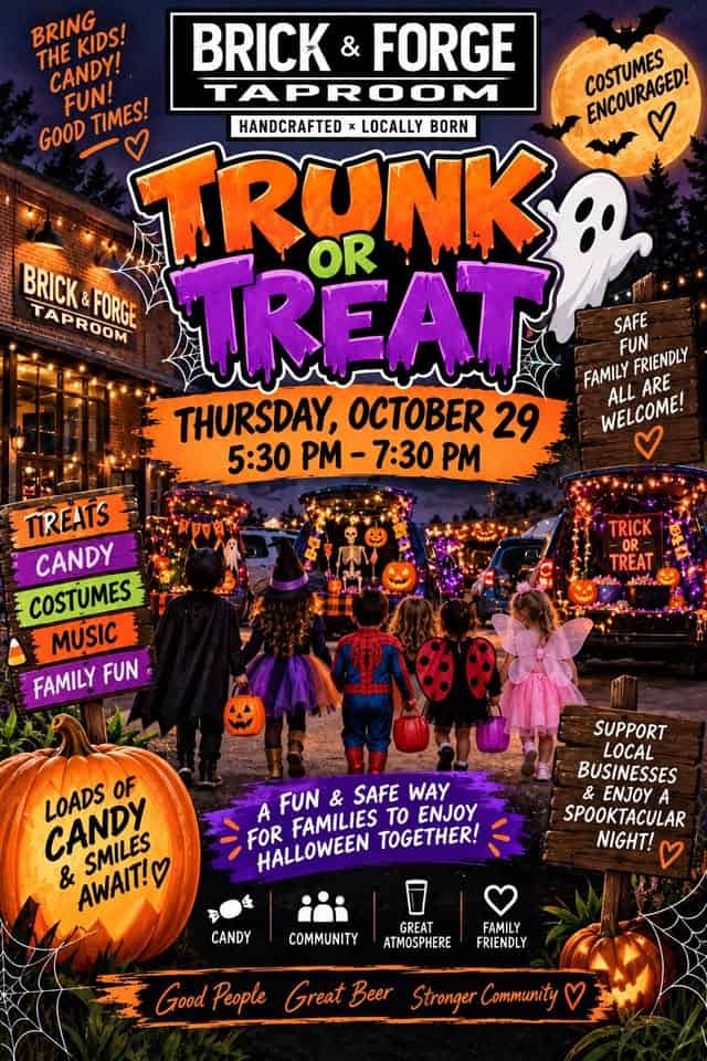 Brick & Forge Taproom Trunk or Treat car show in Killeen, TX