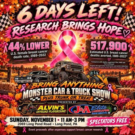 Bring Anything Monster Car & Truck Show Plus Trunk Or Treat car show in Long Pond, PA