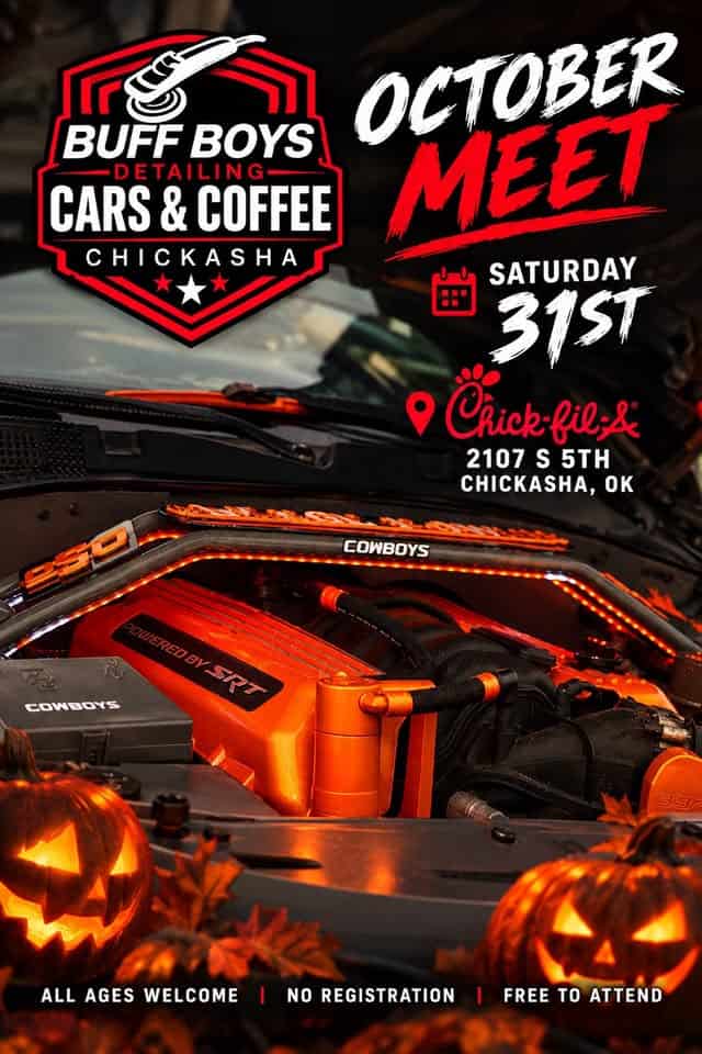 Buff Boys Detailing Cars & Coffee Chickasha October Meet car show in Chickasha, OK
