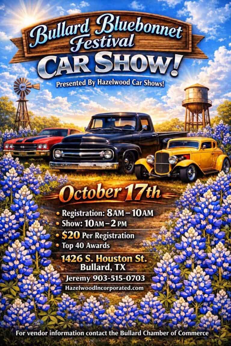 Bullard Bluebonnet Festival Car Show car show in Bullard, TX