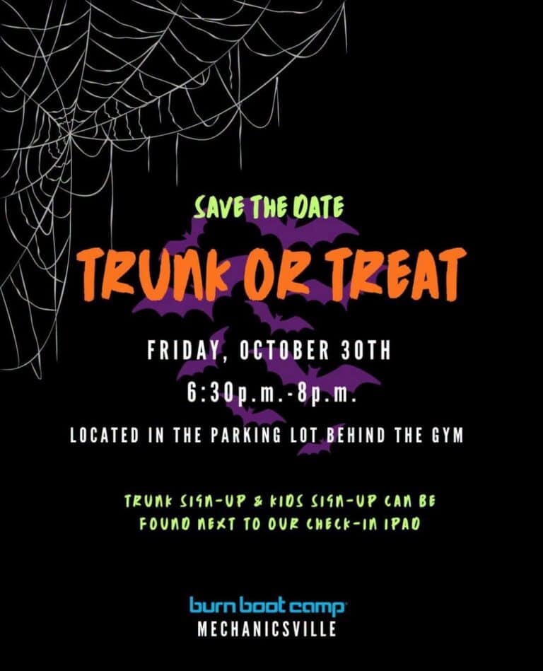 Burn Boot Camp Mechanicsville Trunk or Treat car show in Mechanicsville, VA