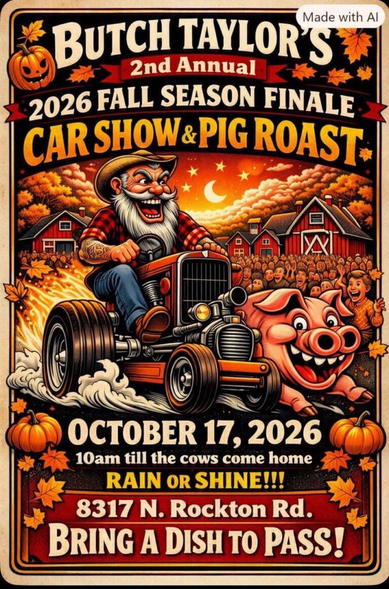 Butch Taylor’s Annual Fall Season Finale Car Show & Pig Roast car show in Rockford, IL