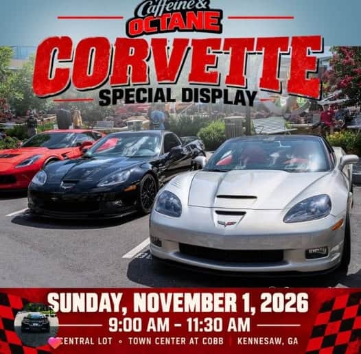 Caffeine & Octane Corvette Special Display car show in Kennesaw, GA