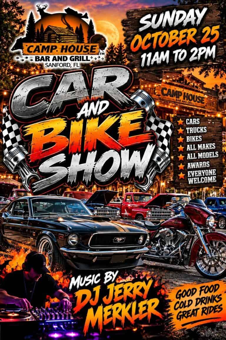 Camp House Bar and Grill Car and Bike Show car show in Sanford, FL
