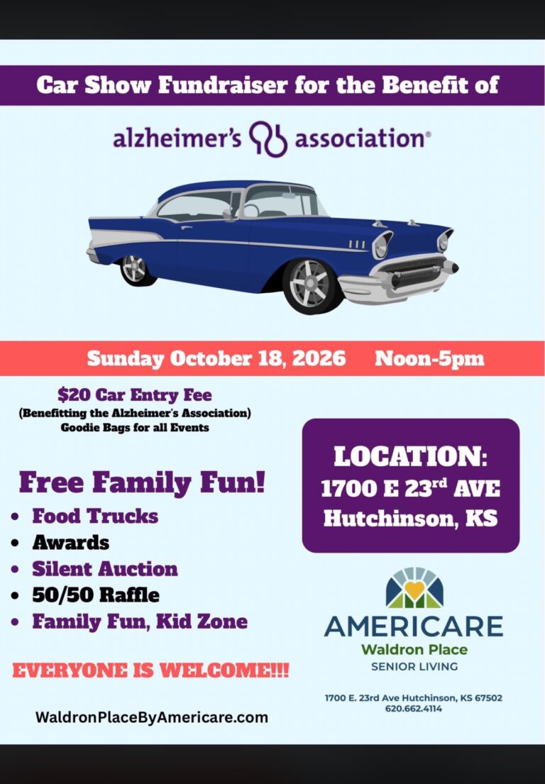 Car Show Fundraiser for the Benefit of Alzheimer’s Association car show in Hutchinson, KS