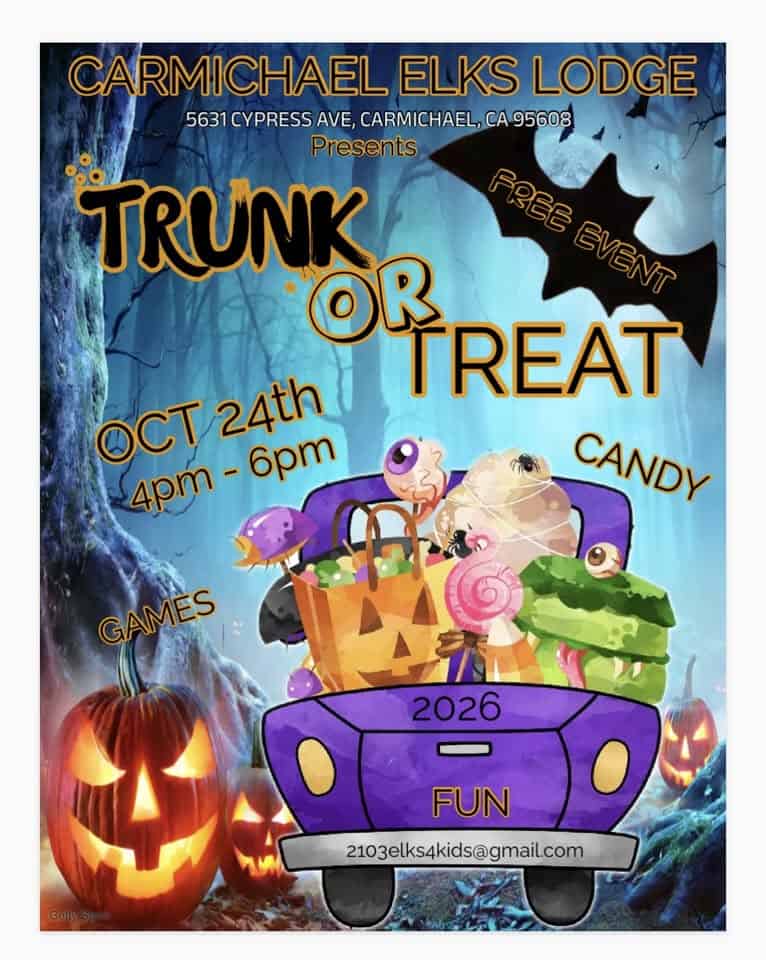 Carmichael Elks Lodge Trunk or Treat event at Carmichael Elks Lodge in Carmichael, CA