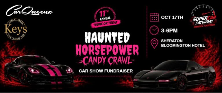 CarQueenz 11th Annual Haunted Horsepower Candy Crawl Car Show Fundraiser car show in Bloomington, MN