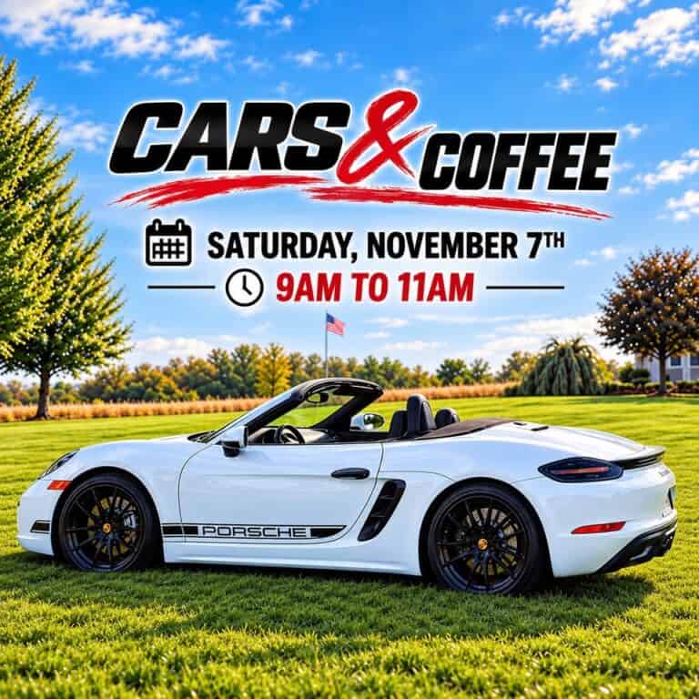 Cars & Coffee at Perky Shepherd Coffee Shop car show in Annville, PA