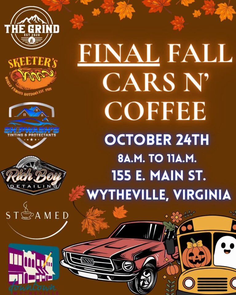 Cars N Coffee South West Virginia Final Fall Cars N’ Coffee car show in Wytheville, VA
