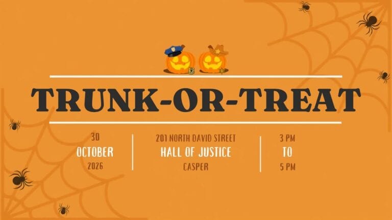 Casper Police Department Trunk-or-Treat car show in Casper, WY
