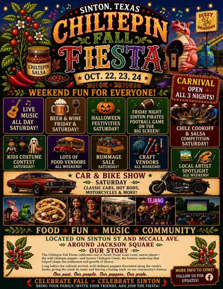 Chiltepin Fall Fiesta car show in Sinton, TX