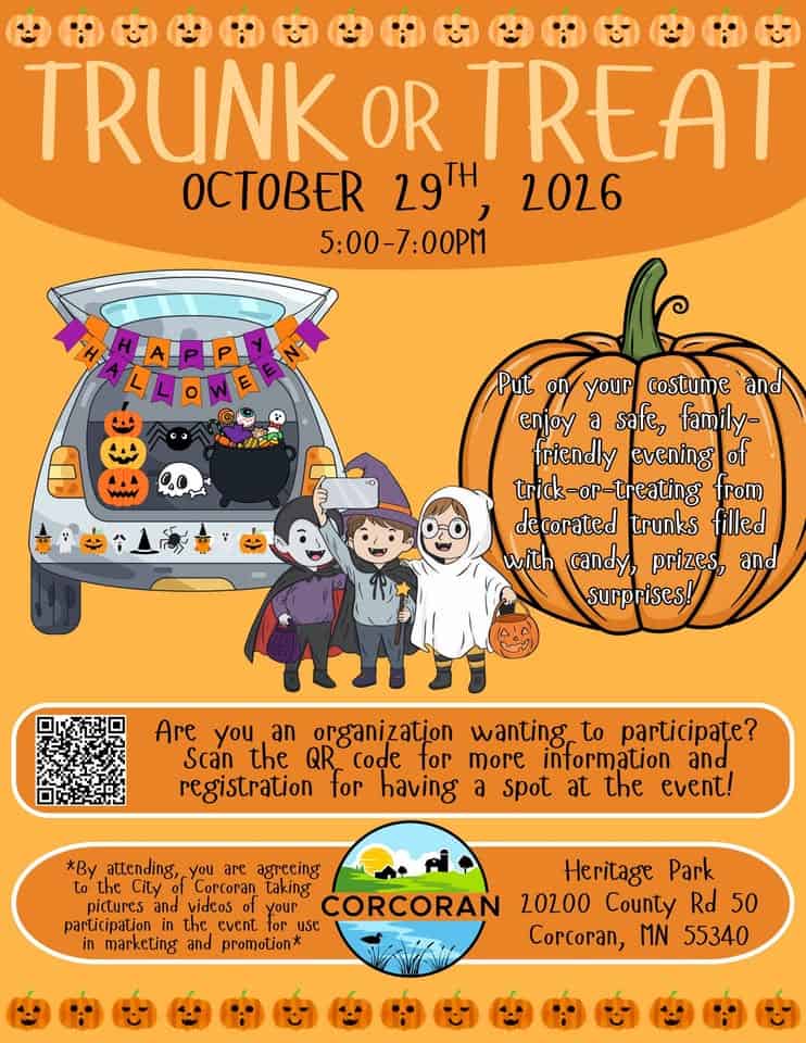 City of Corcoran Trunk or Treat car show in Corcoran, MN