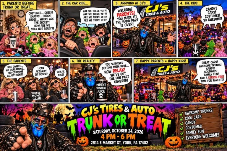 CJ’s Tires & Auto Trunk or Treat car show in York, PA