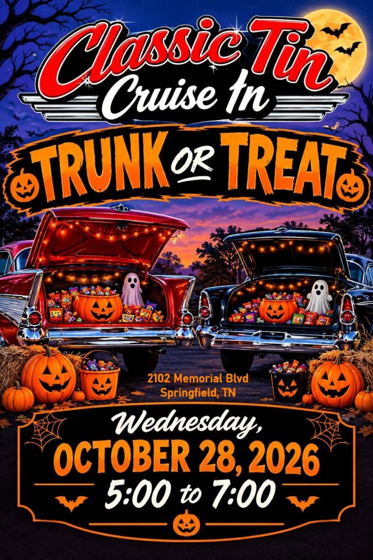 Classic Tin Cruise In Trunk or Treat car show in Springfield, TN
