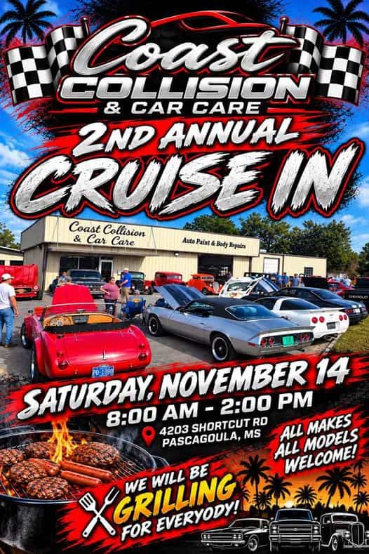 Coast Collision & Car Care Annual Cruise In car show in Pascagoula, MS