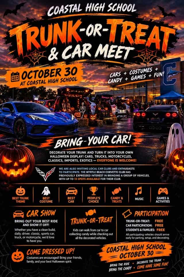 Coastal High School Trunk-Or-Treat & Car Meet car show in Myrtle Beach, SC