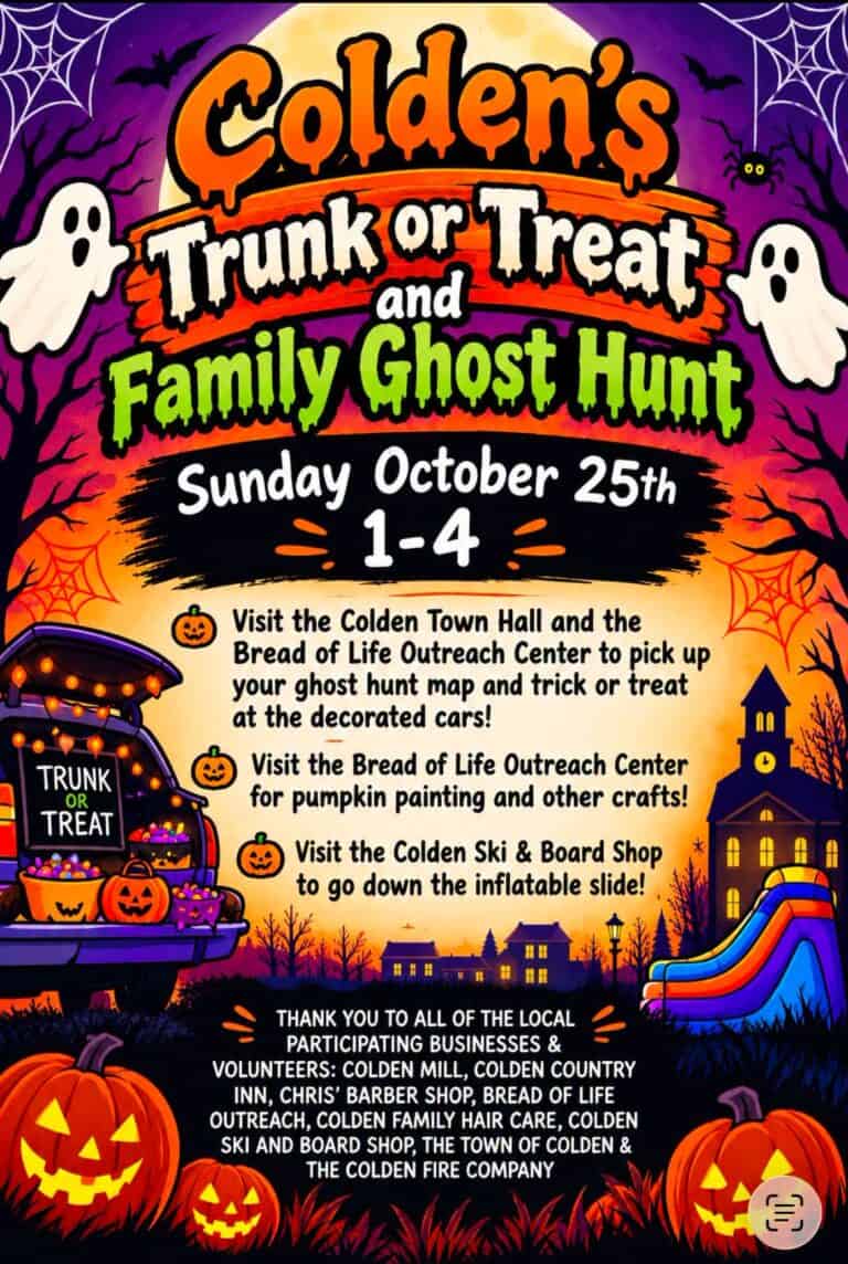 Colden’s Trunk or Treat and Family Ghost Hunt car show in Colden, NY