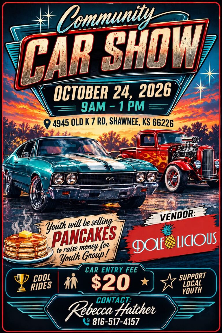 Community Car Show At The Hill Ministries event at 4945 Old K 7 Rd in Shawnee, KS