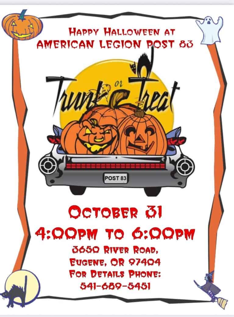 Community Halloween Trunk or Treat @ American Legion car show in Eugene, OR