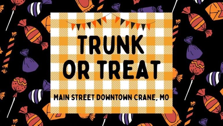 Crane Trunk or Treat car show in Crane, MO