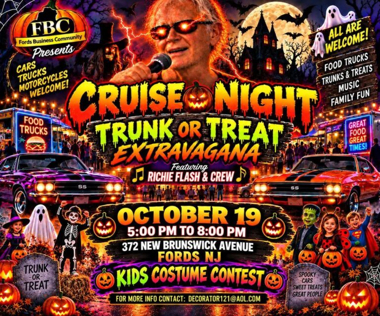 Cruise Night Trunk or Treat Extravaganza car show in Fords, NJ