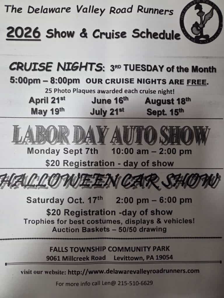 Delaware Valley Road Runners Halloween Car Show car show in Levittown, PA